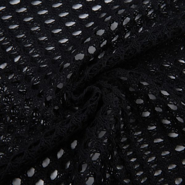 Loose Hollow Out See Through Mesh Crochet Crop Top - Modakawa Modakawa